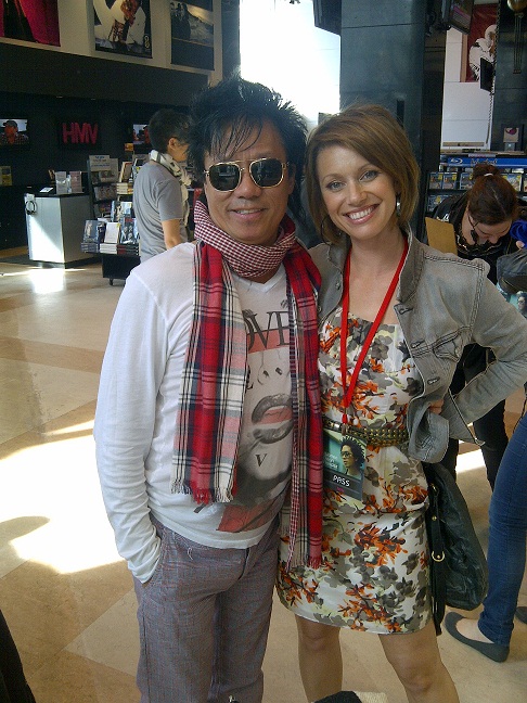 Andy Chu and Entertainment Tonight Canada's Erin Cebula